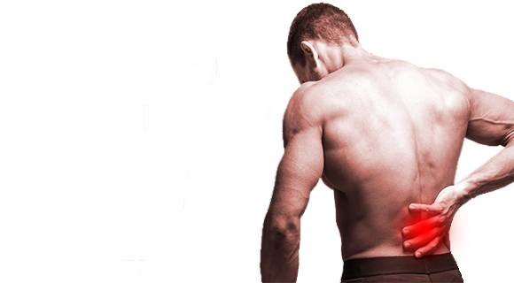 мужчина с болью в правой части поясницы