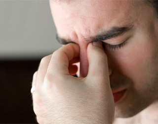 Жар в голове у мужчины